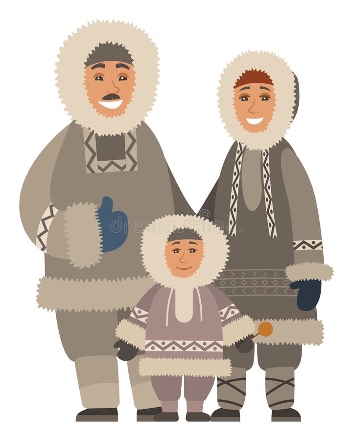 Gente De Alaska En Ropa En El Ejemplo Del Vector Ilustración del Vector -  Ilustración de cultura, historieta: 115295431