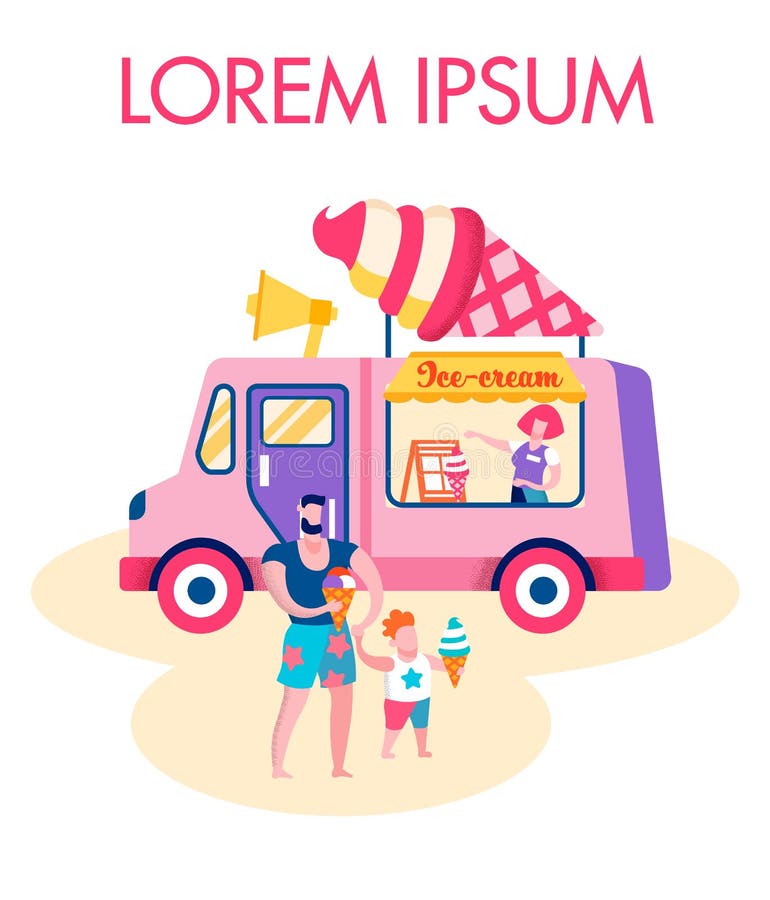 Familia feliz de padre y de hijo que se relajan en la playa libre illustration Familia feliz de padre y de hijo que se relajan en la playa libre illustration