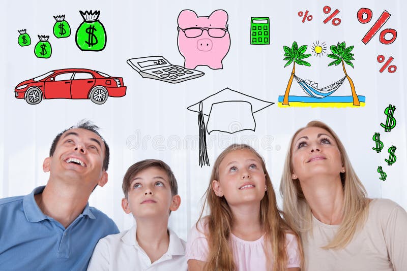 Familia que sueña con tener una forma de vida sana imagenes de archivo Familia que sueña con tener una forma de vida sana imagenes de archivo