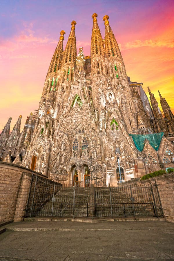 Familia Sagrada La, Барселона, Испания. стоковое изображение rf Familia Sagrada La, Барселона, Испания. стоковое изображение rf