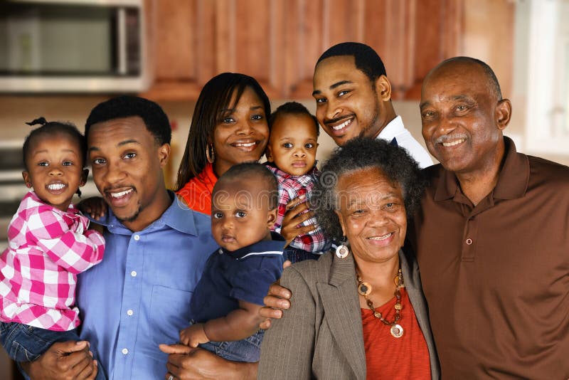 Familie americană africană stock photo