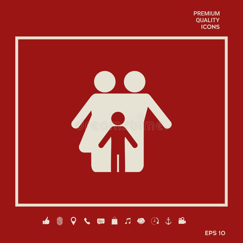 Familie mit kinder- Symbol Grafische Elemente für Ihren Design vektor abbildung