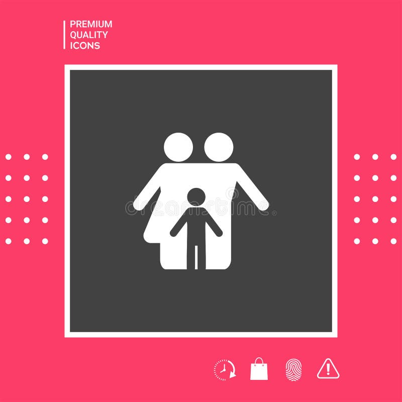 Familie mit Kindersymbol. Grafikelemente für Ihr Design vektor abbildung