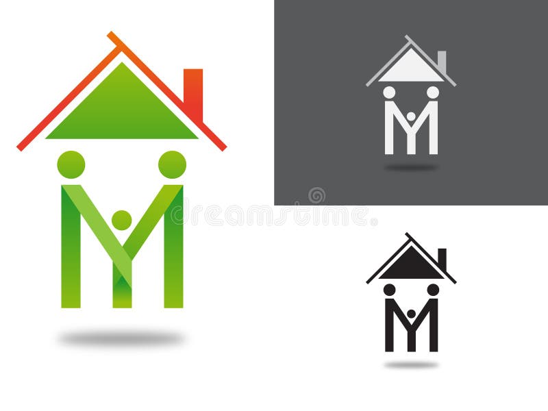 Familienlogokonzept/-illustration lizenzfreie abbildung Familienlogokonzept/-illustration lizenzfreie abbildung