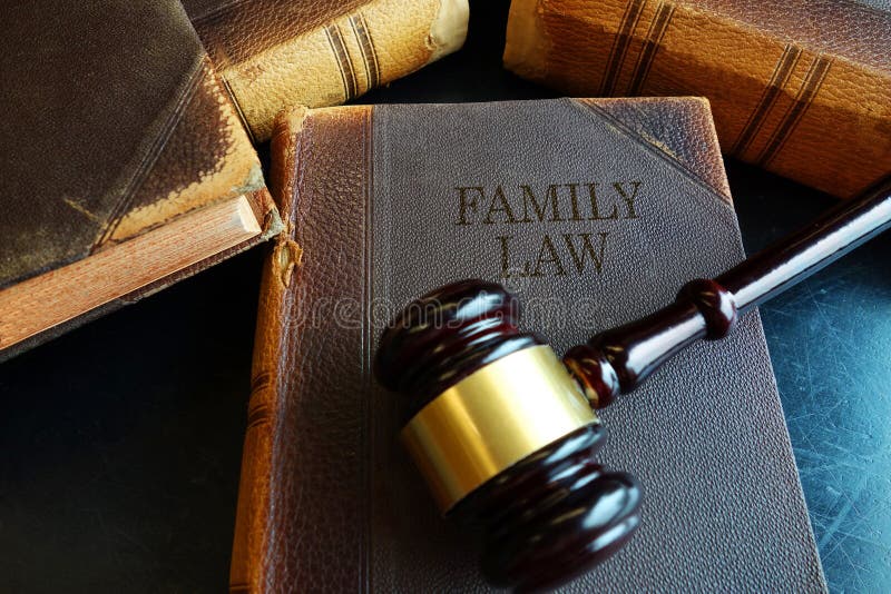 Family Law book with legal gavel. Family Law book with legal gavel