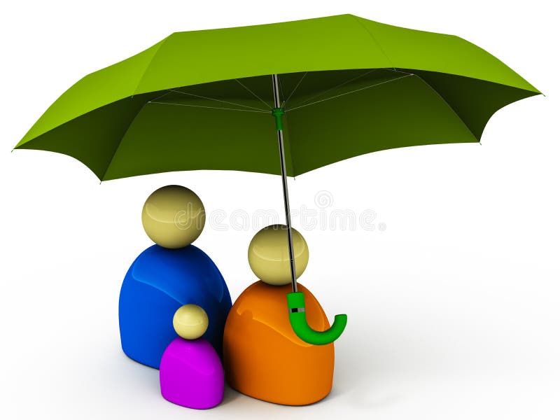 Familienversicherungssicherheit stock abbildung Familienversicherungssicherheit stock abbildung