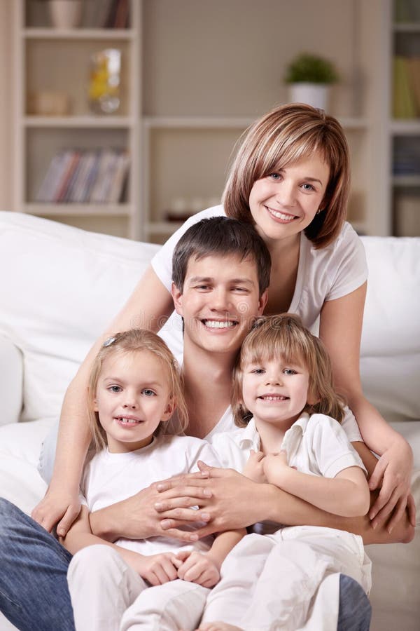 Families with children at home in the evening