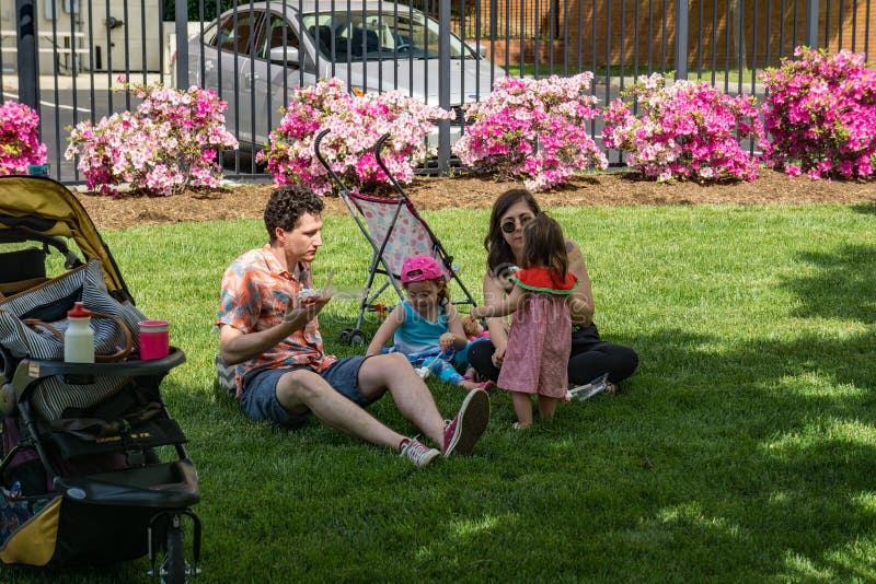 Roanoke, VA-May 4th: Families enjoy the annual Strawberry Festival located in the Elmwood Park in Roanoke, VA on the 4th of May 2019. Roanoke, VA-May 4th: Families enjoy the annual Strawberry Festival located in the Elmwood Park in Roanoke, VA on the 4th of May 2019.