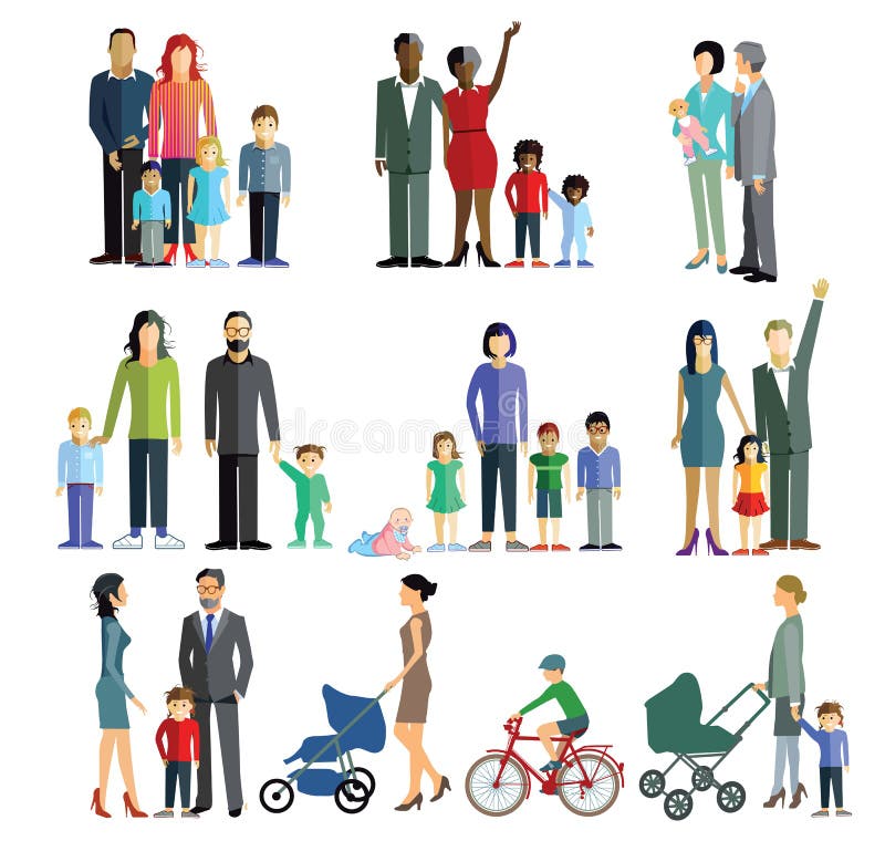 Families stock illustration