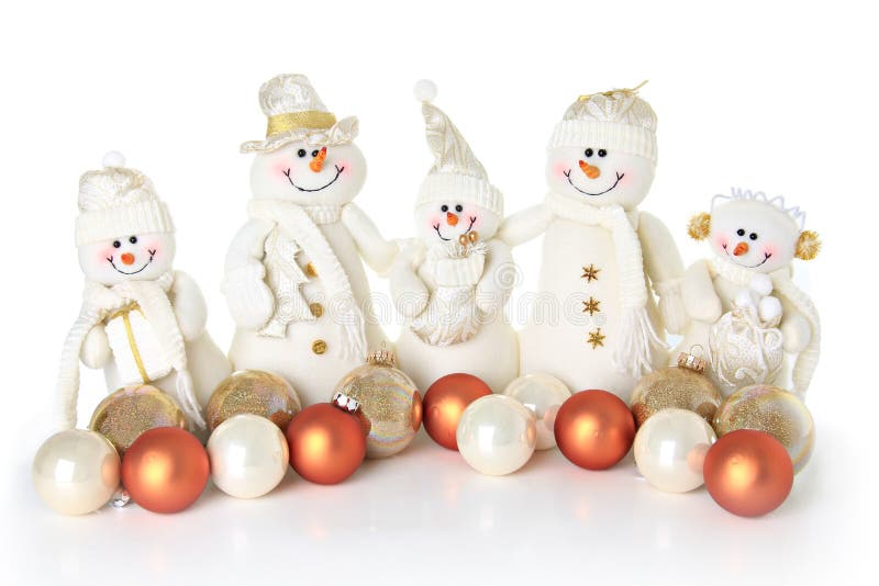 Famille de bonhomme de neige image libre de droits Famille de bonhomme de neige image libre de droits