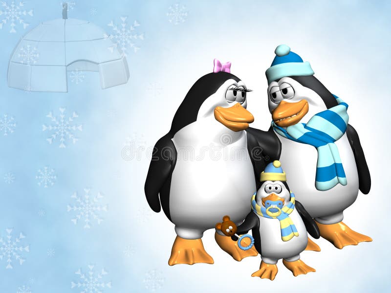 Famille de pingouin Famille de pingouin