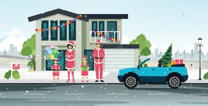 Famille de Santa Claus illustration libre de droits Famille de Santa Claus illustration libre de droits