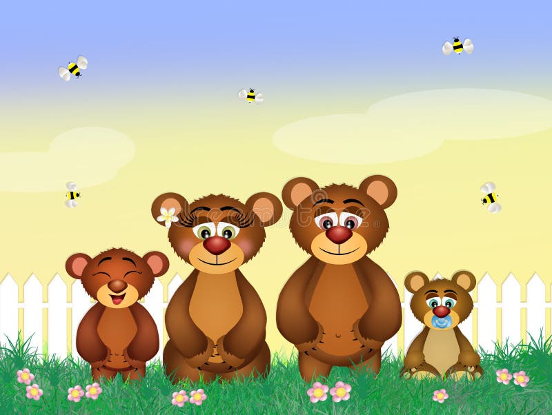 illustration stock famille des ours image