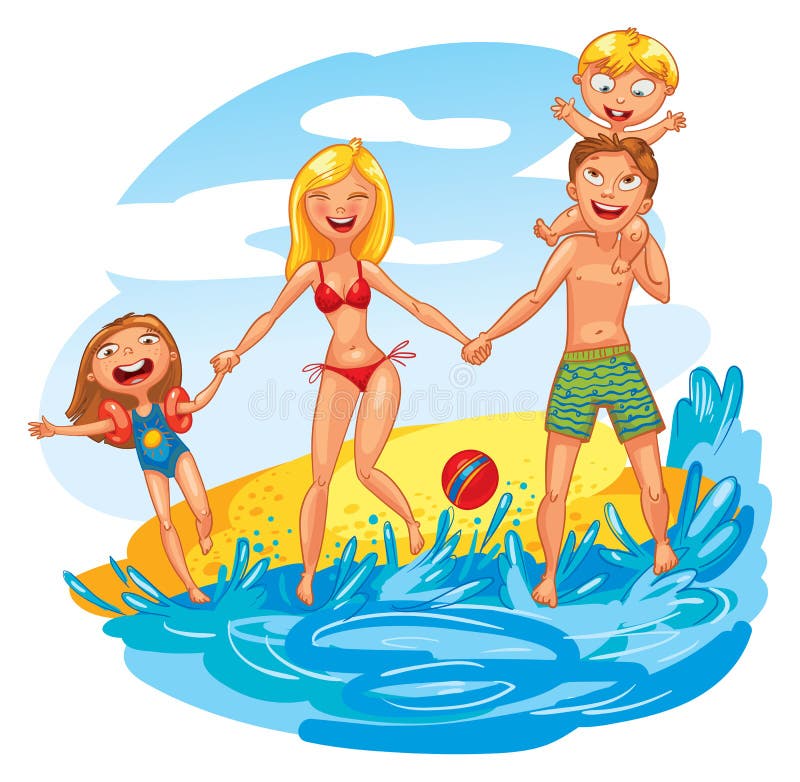 Famille des vacances illustration stock Famille des vacances illustration stock