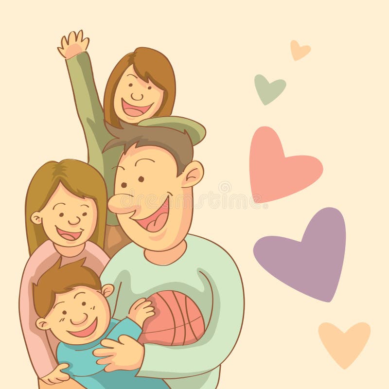 Famille heureux illustration stock Famille heureux illustration stock