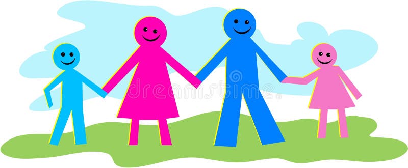 Famille heureux illustration stock Famille heureux illustration stock