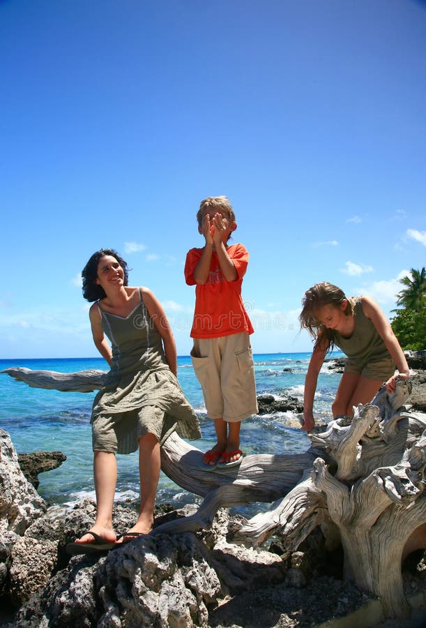 Family on a beach