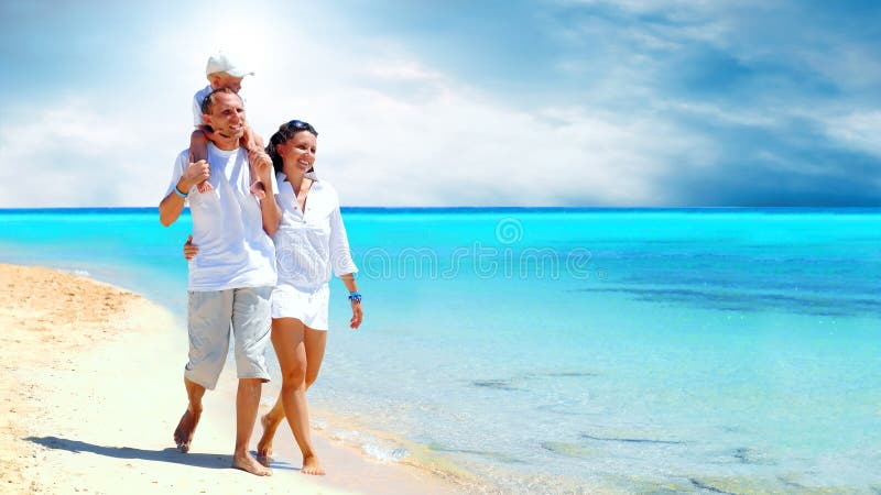 Family on the beach