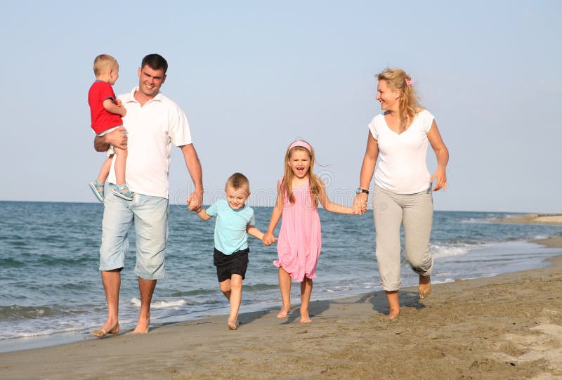 Family at the beach