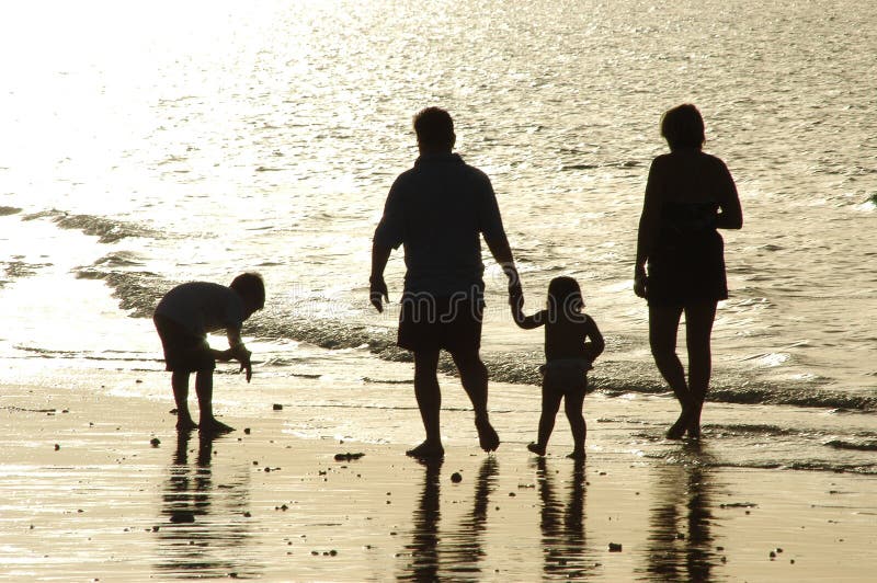 Family at the beach