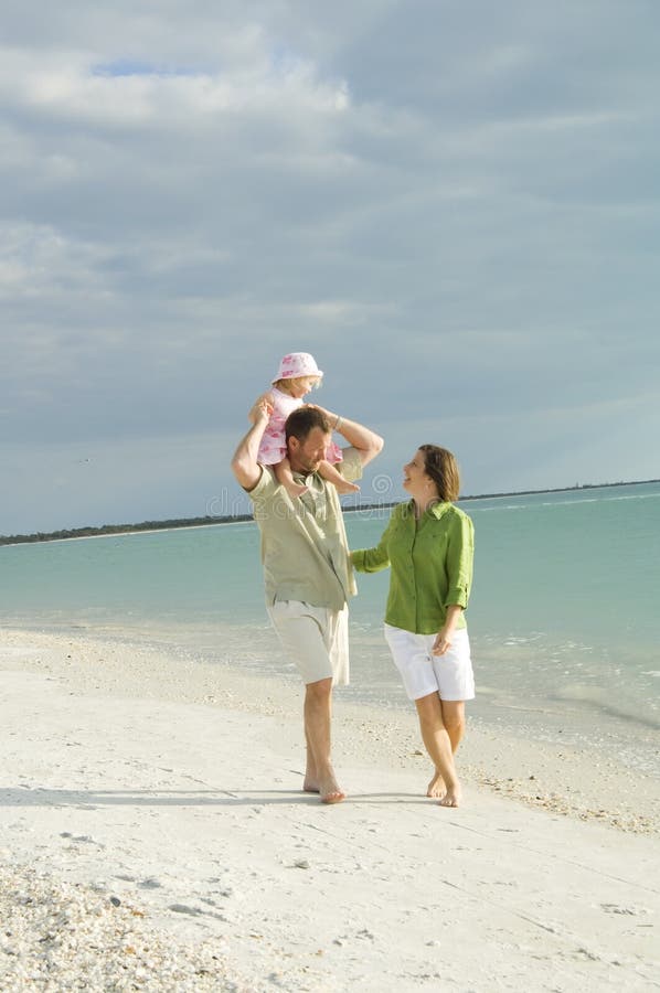 Family at beach