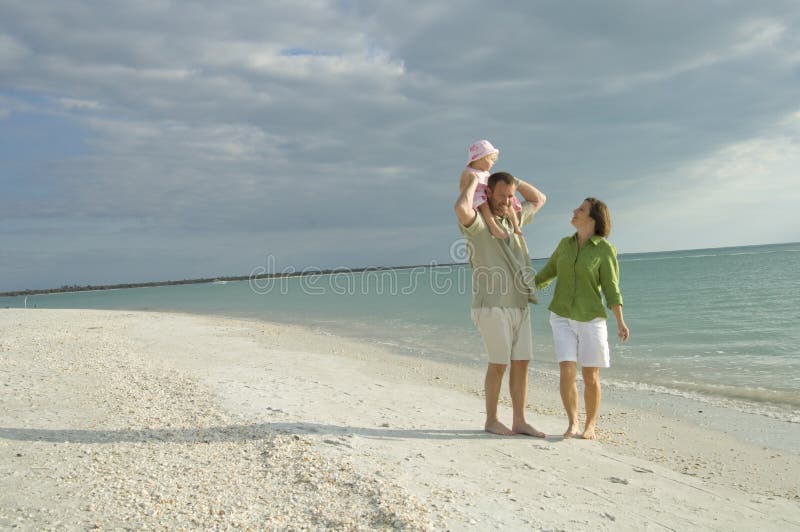 Family at beach