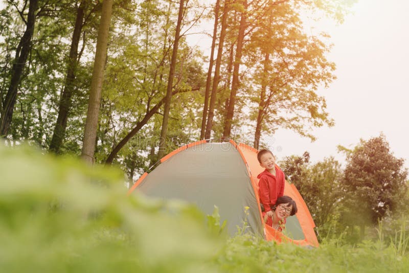 Family camping stock images Family camping stock images