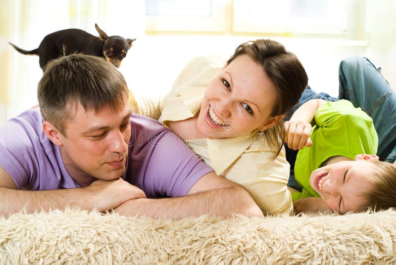 Family on the carpet