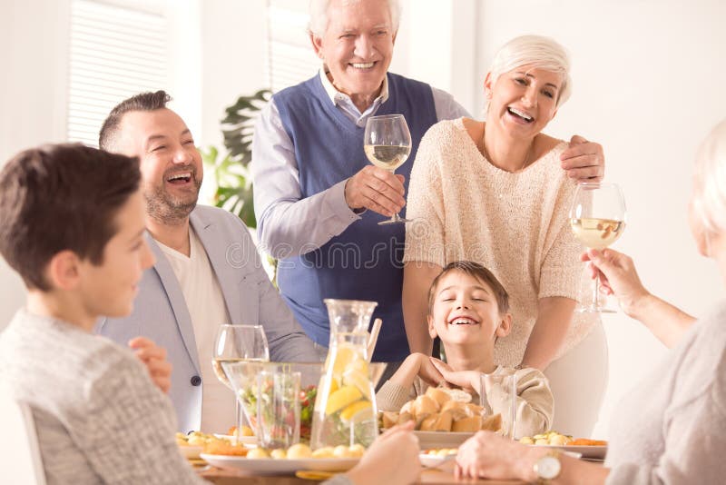 Family celebrating anniversary royalty free stock photo Family celebrating anniversary royalty free stock photo