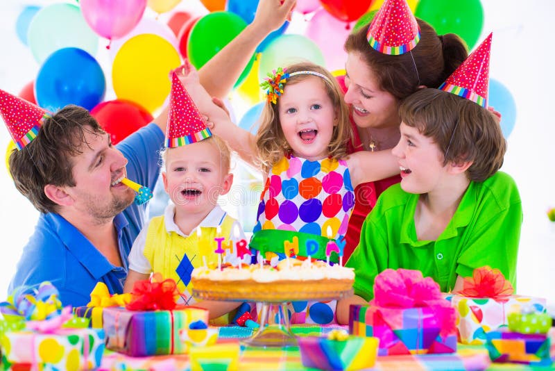 Family celebrating birthday party royalty free stock image Family celebrating birthday party royalty free stock image