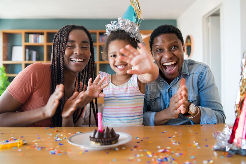 Family Celebrating Birthday on a Video Call