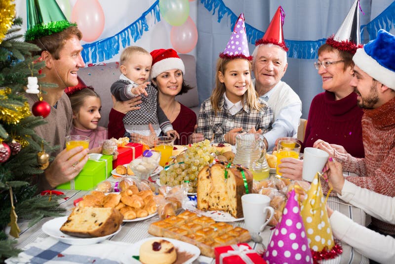 Happy Extended Family Celebrating A Birthday Stock Photo - Image of