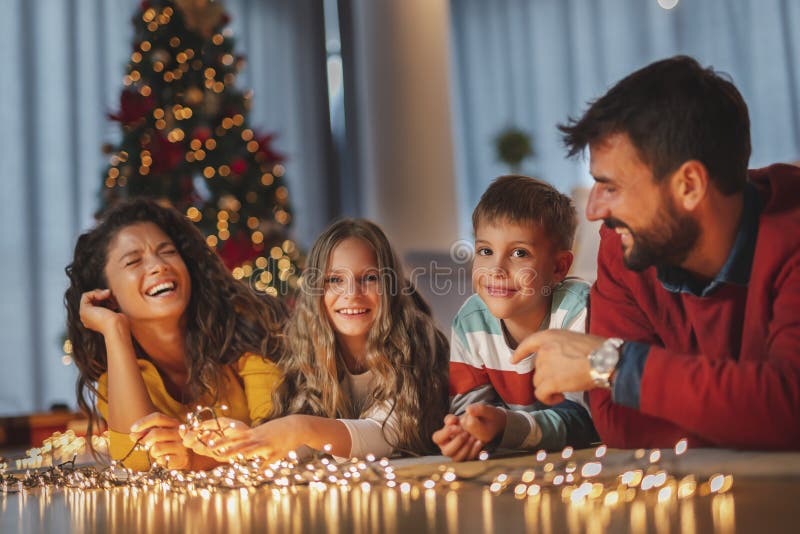 Family Christmas Dinner Toast Stock Photo - Image of love, holiday ...