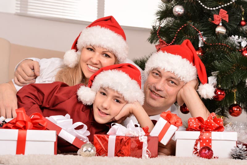 Family Celebrating New Year Stock Image - Image of love, friendly: 79346635