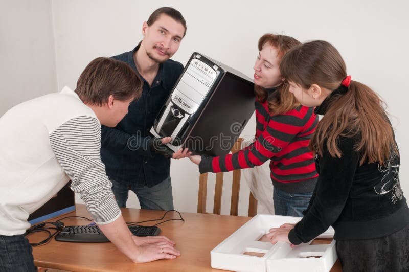 Family and the computer.