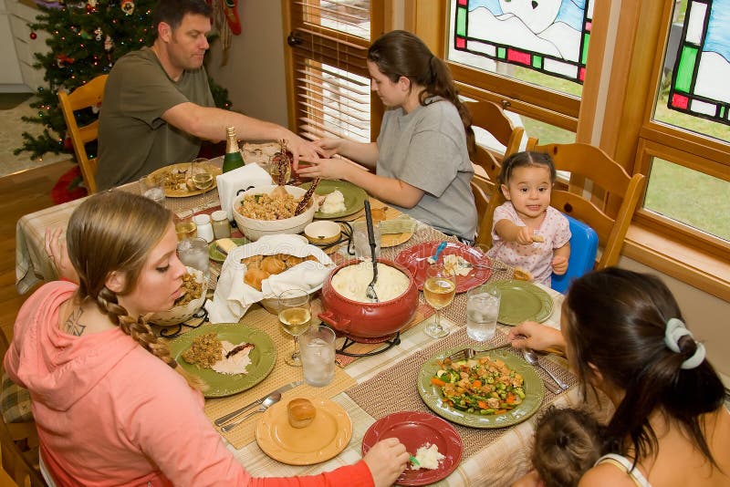 Family Dinner Table stock image. Image of development - 12031319