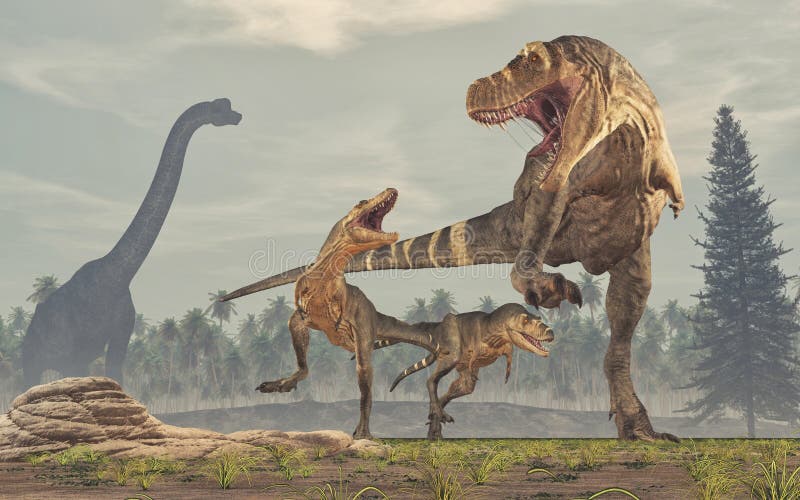 Family of dinosaurs - tyrannosaurus rex.