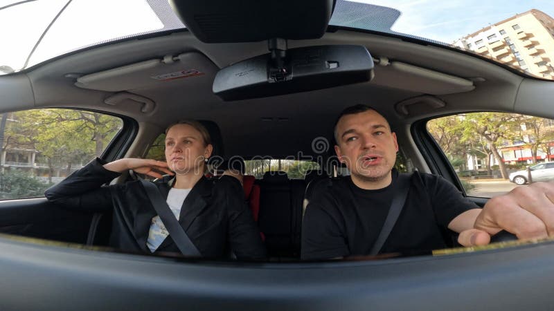 Family driving on car car