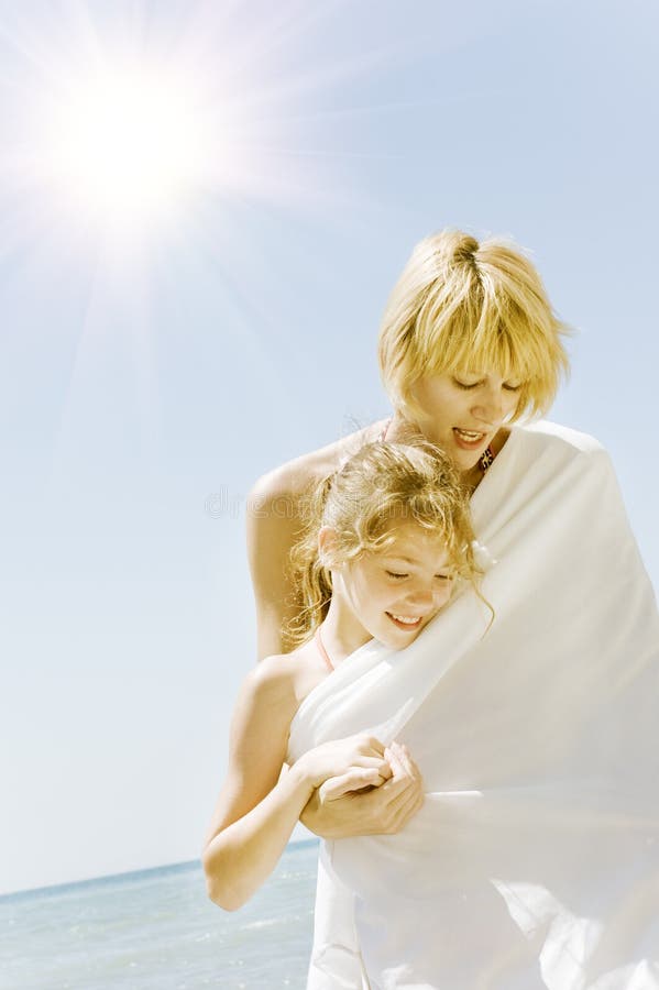 Family enjoying beach lifestyle