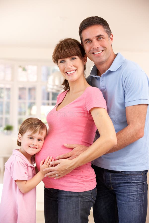 Family expecting new baby stock image Family expecting new baby stock image