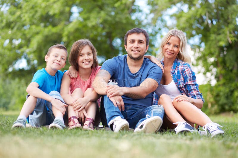 Family of four royalty free stock images Family of four royalty free stock images