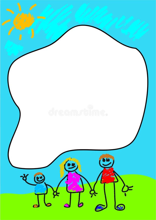 Family Frame stock vector. Illustration of border, album - 100157