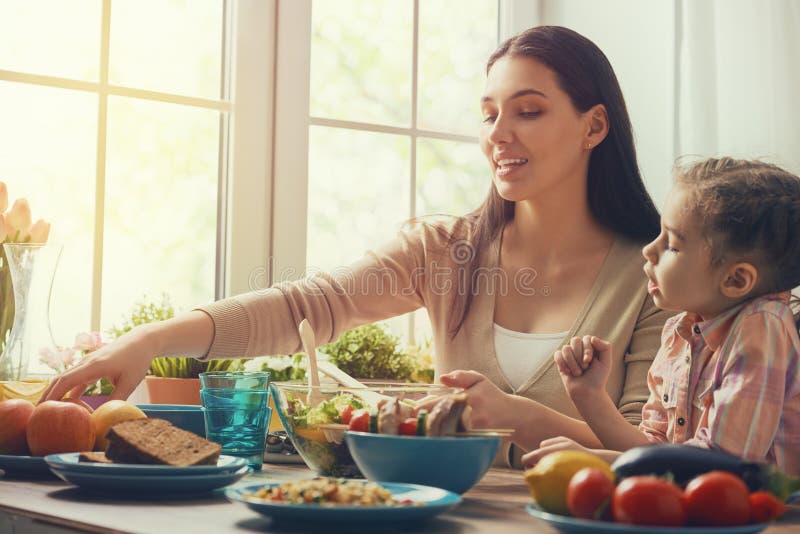 Big Family Have a Dinner on Open Air in Summer Garden Stock Image