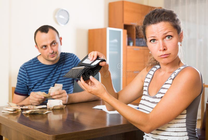 Family Having Finacial Problems and Debts Stock Photo Image of posing