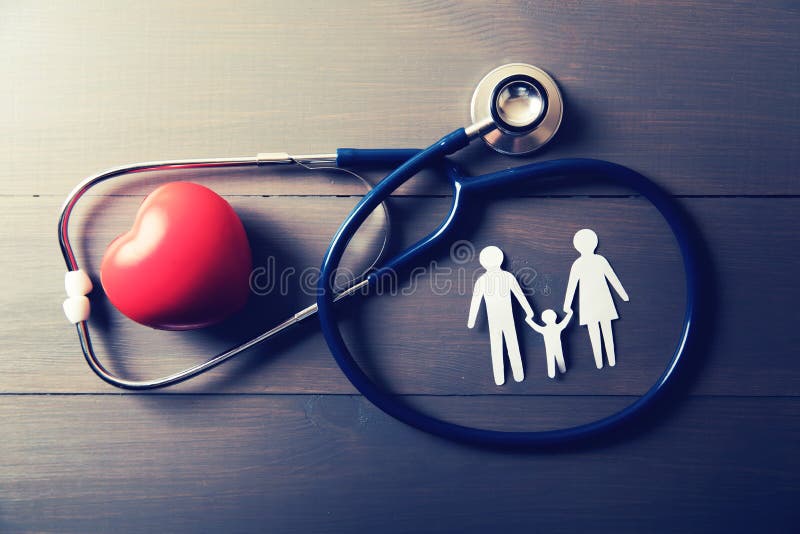 Family health care and insurance concept