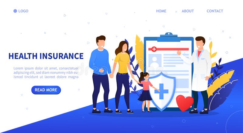 Healthcare Family Insurance ConceptPeople With Doctor On The Abstract  Background, Insurance Policy, Big UmbrellaCan Use For Landing Page,  Template, Ui, Web, BannerFlat StyleVector Illustration Royalty Free  Cliparts, Vectors,