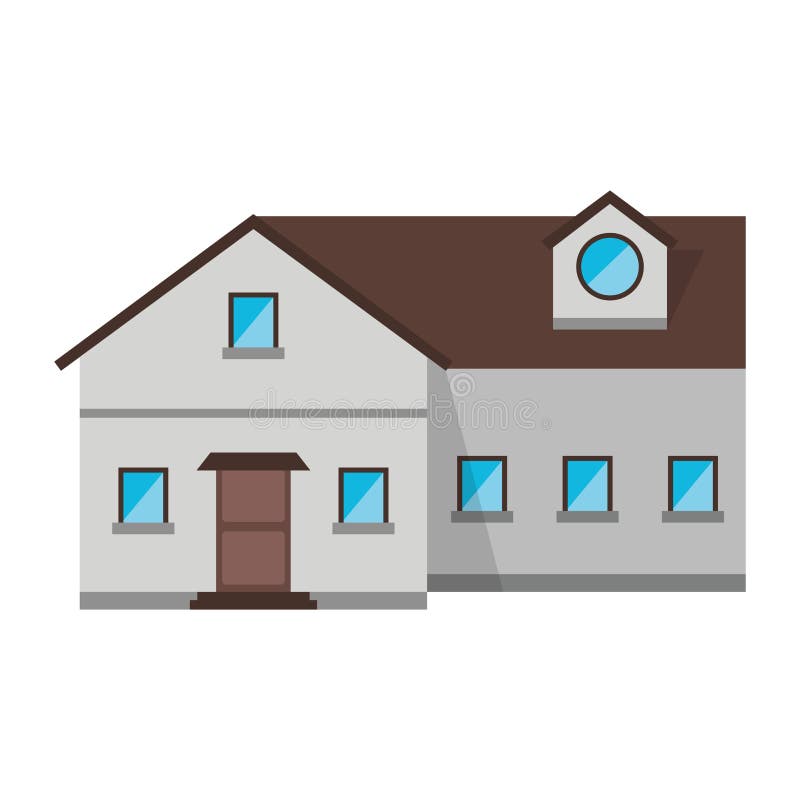 Family House Exterior Concept Design Stock Vector - Illustration of