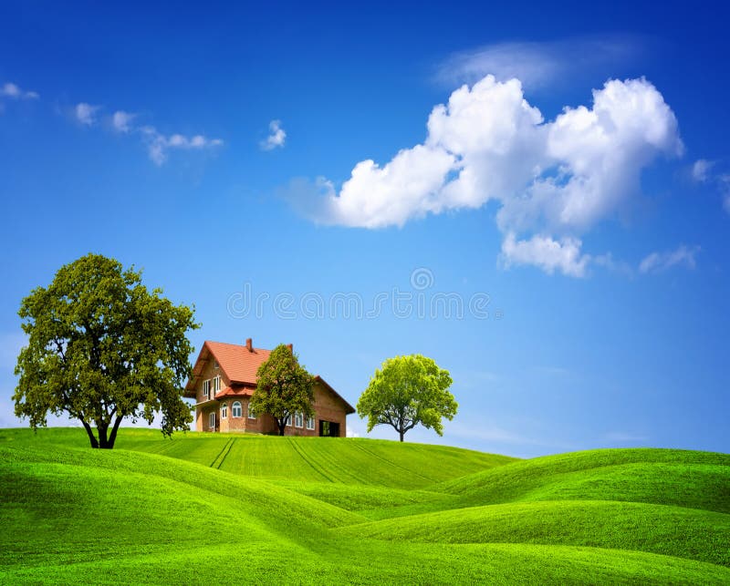 Green nature stock image. Image of cloud, country, background - 13752499