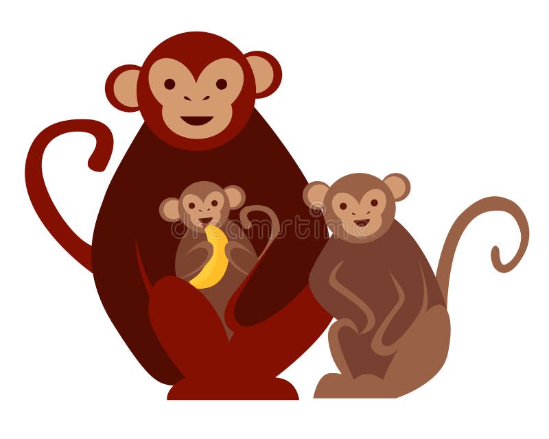 Family Monkeys Stock Illustrations – 246 Family Monkeys Stock  Illustrations, Vectors & Clipart - Dreamstime