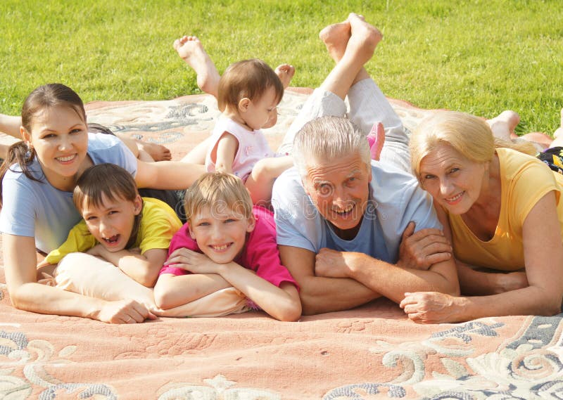 Family at nature